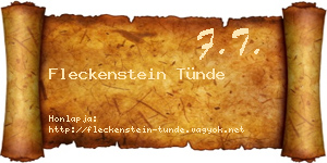 Fleckenstein Tünde névjegykártya