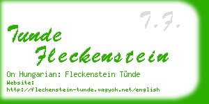 tunde fleckenstein business card