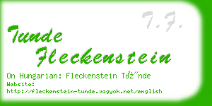 tunde fleckenstein business card